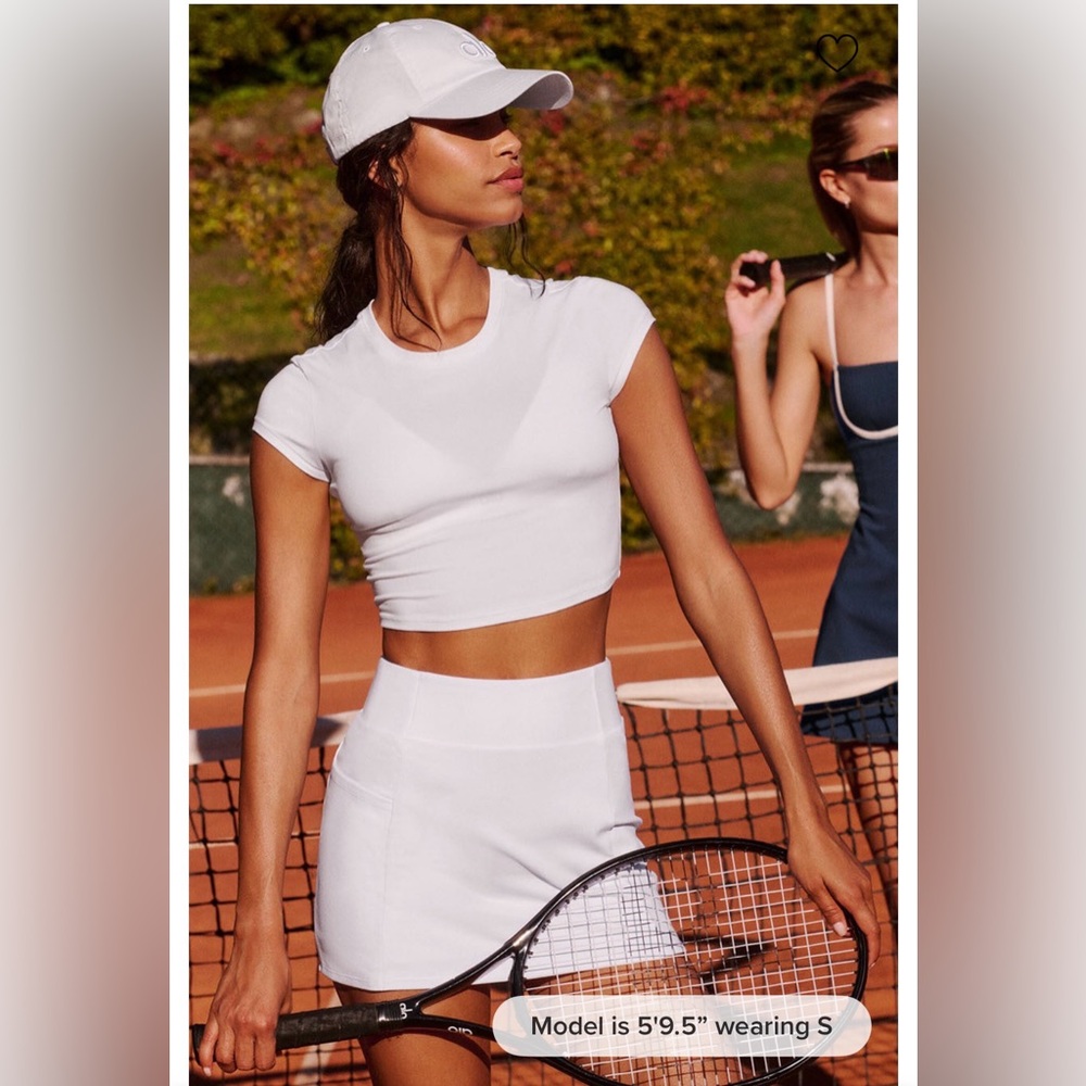 ALO High Waist Tennis White Skort